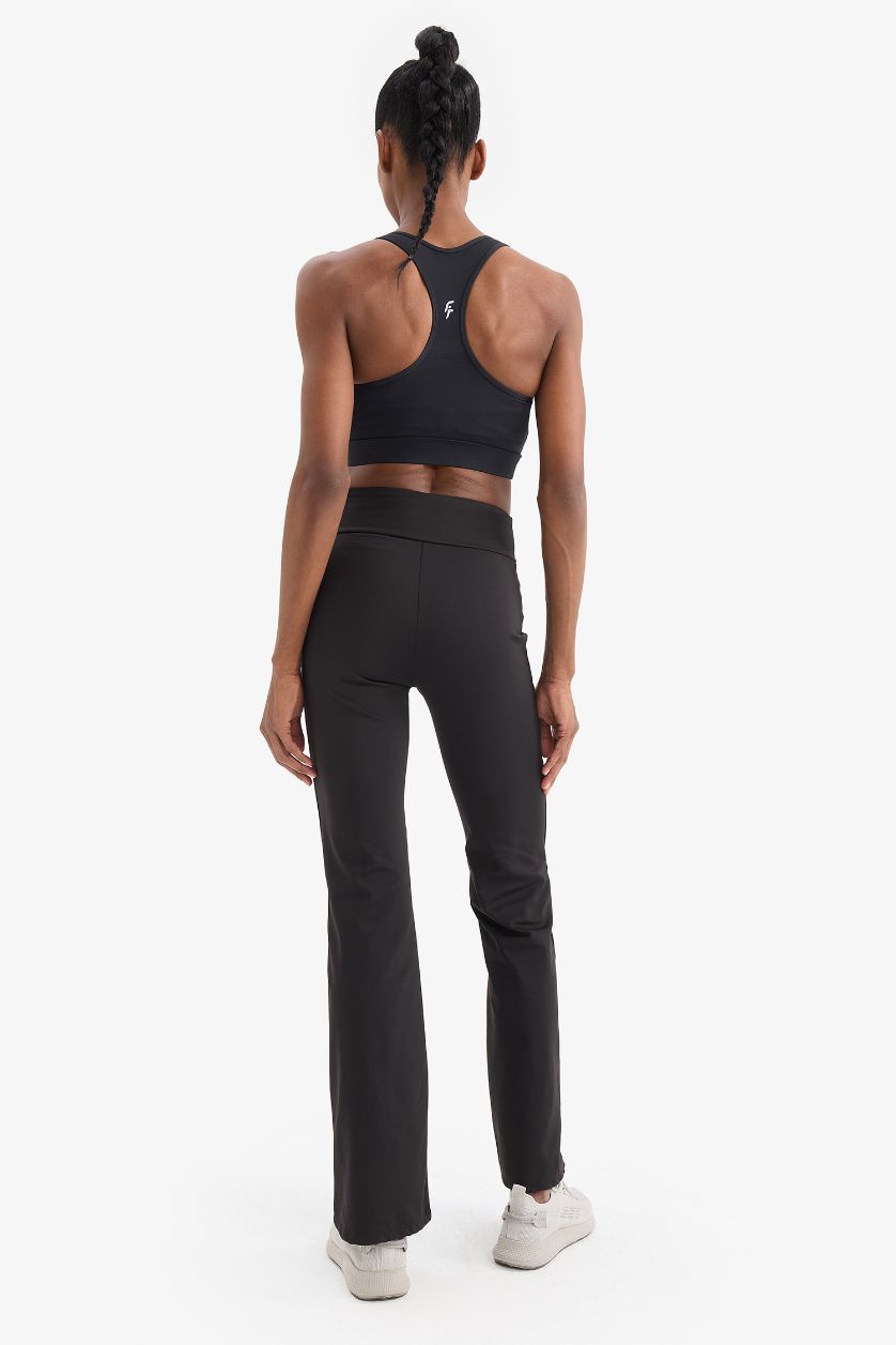 WOMAN Black DeFactoFit Flare Fit Wide Leg Long Sports Sweatpants