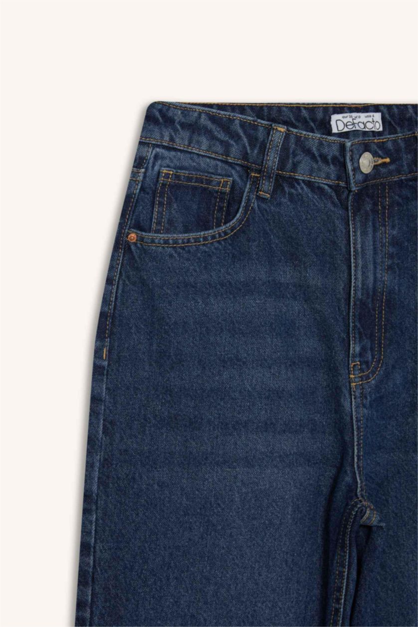 Женщины Темно-голубой High Waist Trousers