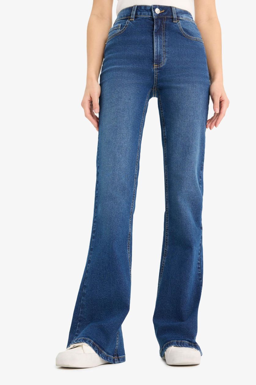 WOMAN Blue Mia High Waist Straight Leg Jeans