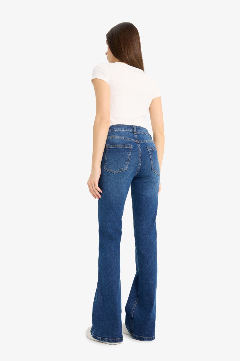 WOMAN Blue Mia High Waist Straight Leg Jeans