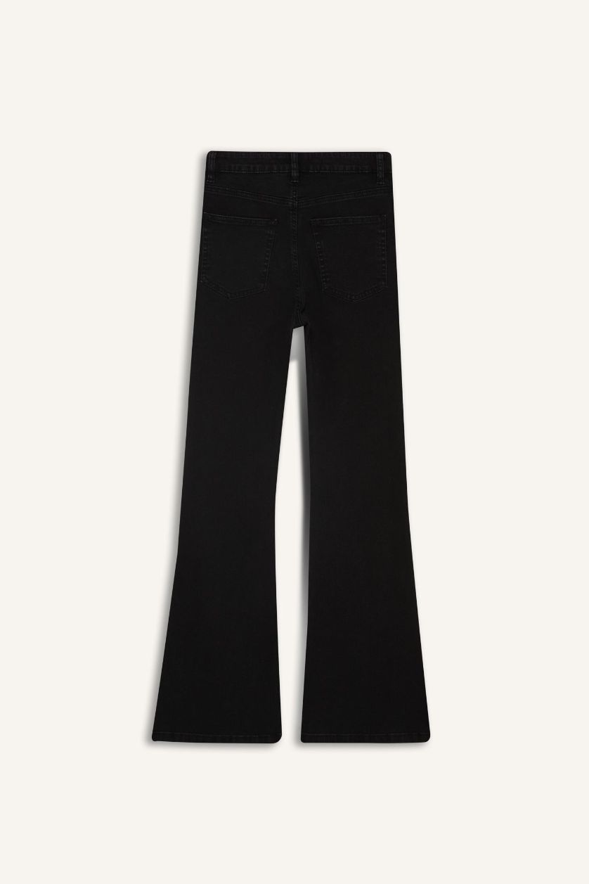 حريمي أسود بنطلون جينز ميا برجل عادية وخصر عالي