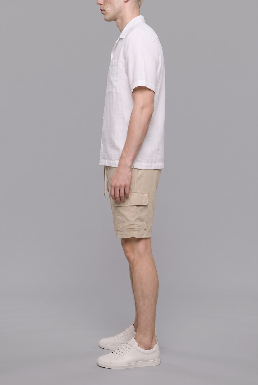 Men Stone Regular Cargo Cotton Shorts