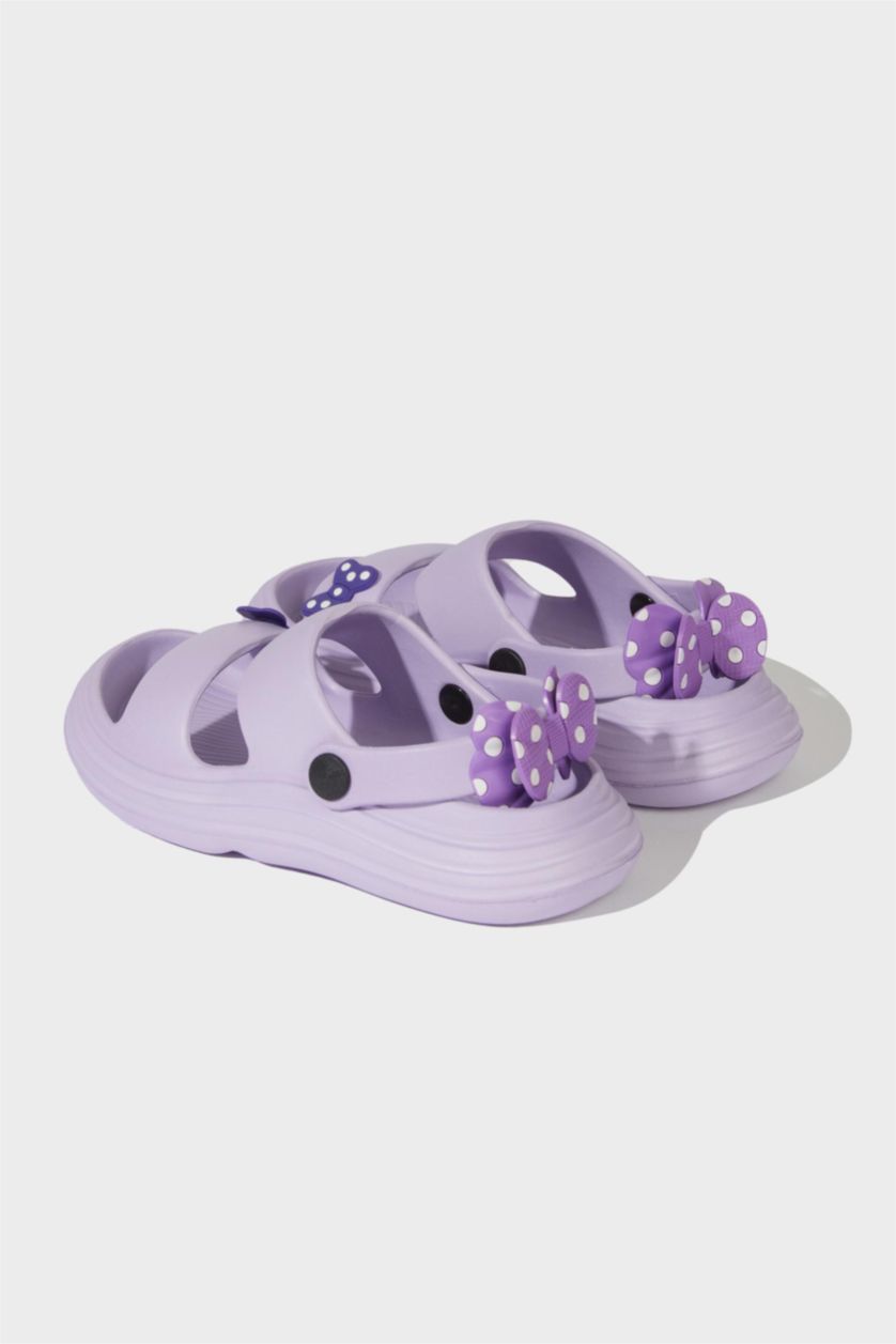 بنات أرجواني شبشب بناتي بكعب مسطح