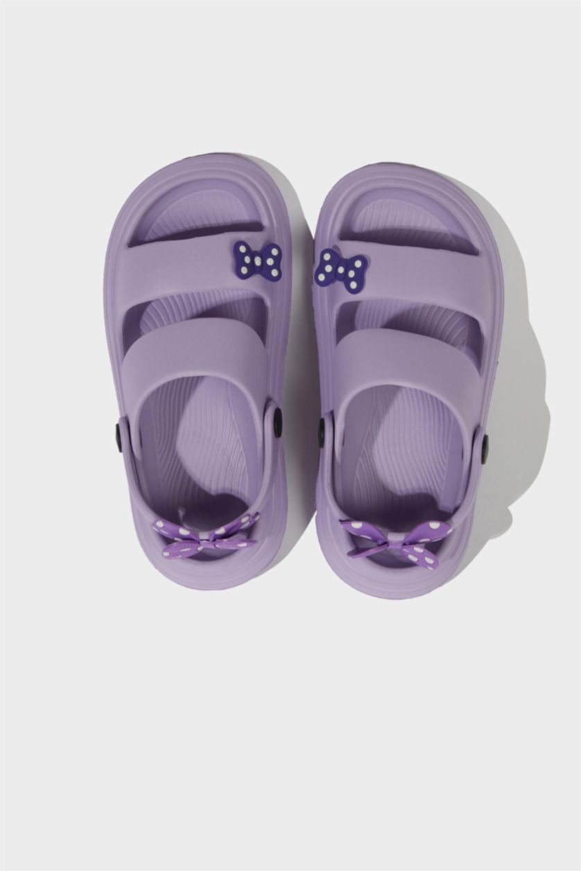 بنات أرجواني شبشب بناتي بكعب مسطح