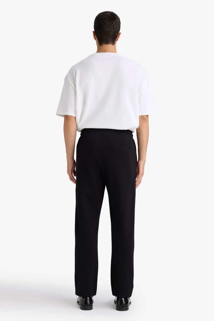 HOMME Noir Pantalon de survêtement à poches Coupe droite Coupe régulière