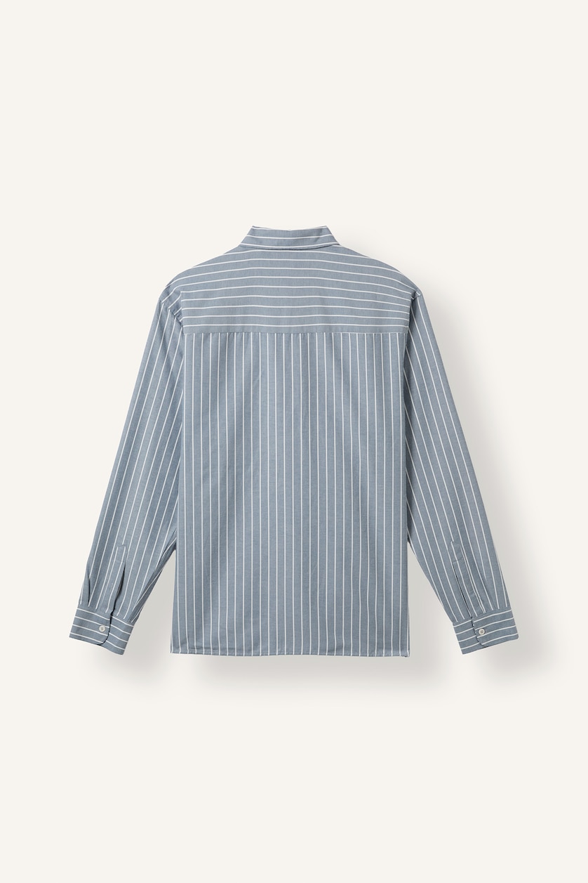 Men Light Indigo Regular Fit Woven Long Sleeve Shirt