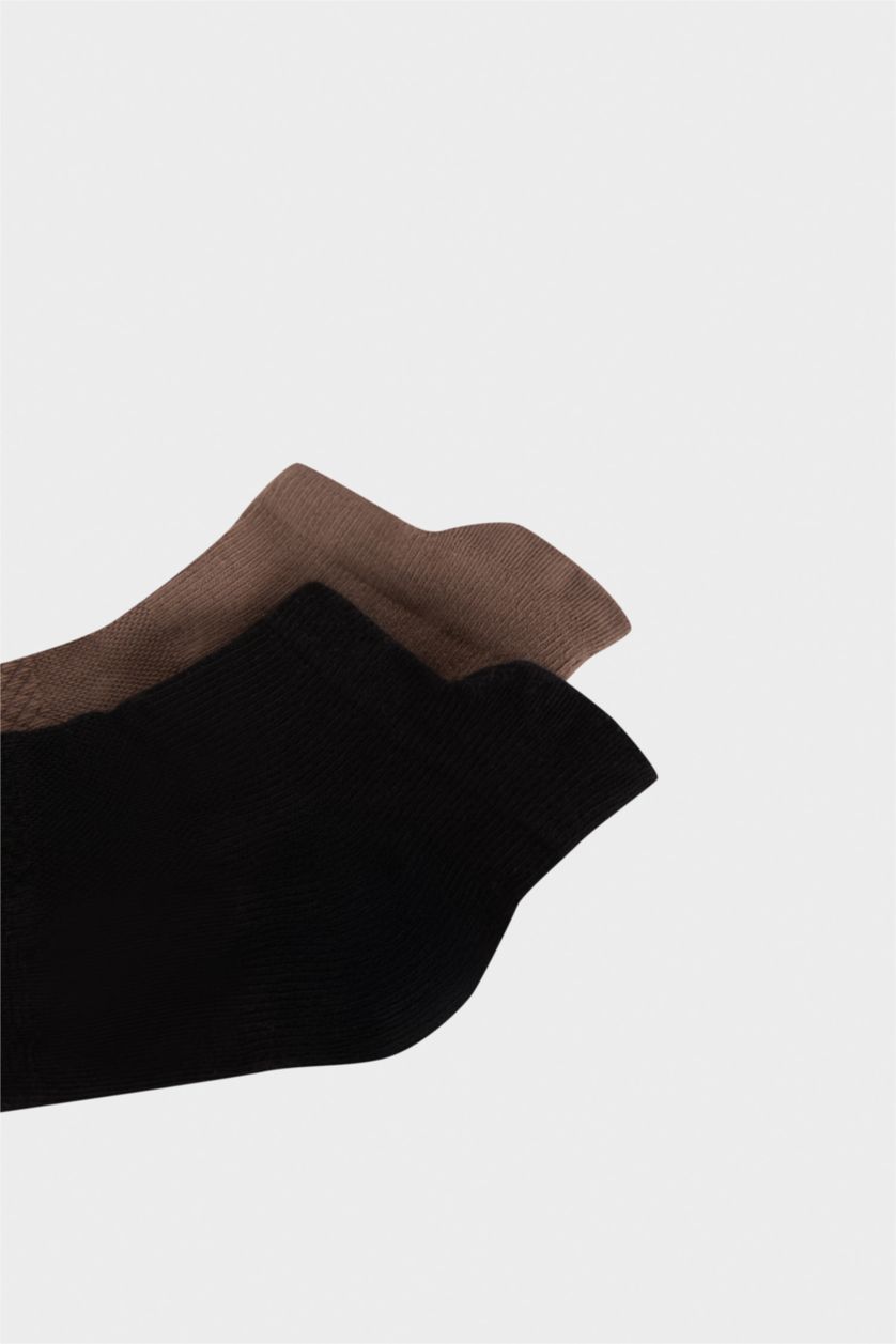 Erkek Karma Erkek Dikişsiz 2'li Penye Pamuklu Premium Kısa Spor Çorap