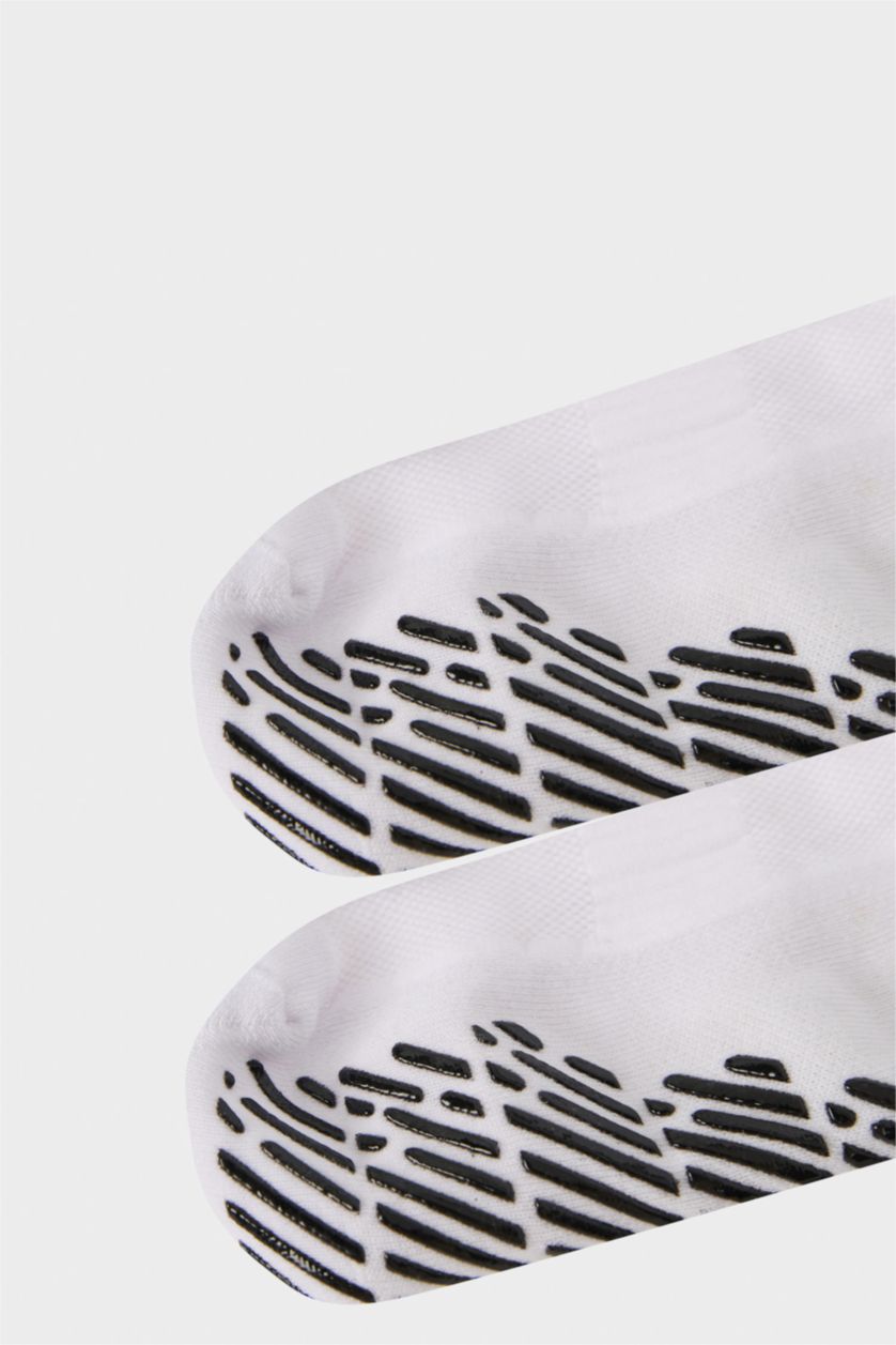 Erkek Beyaz Erkek Dikişsiz Taban Altı Kaydırmaz Baskılı Havlu Premium Uzun Spor Çorap