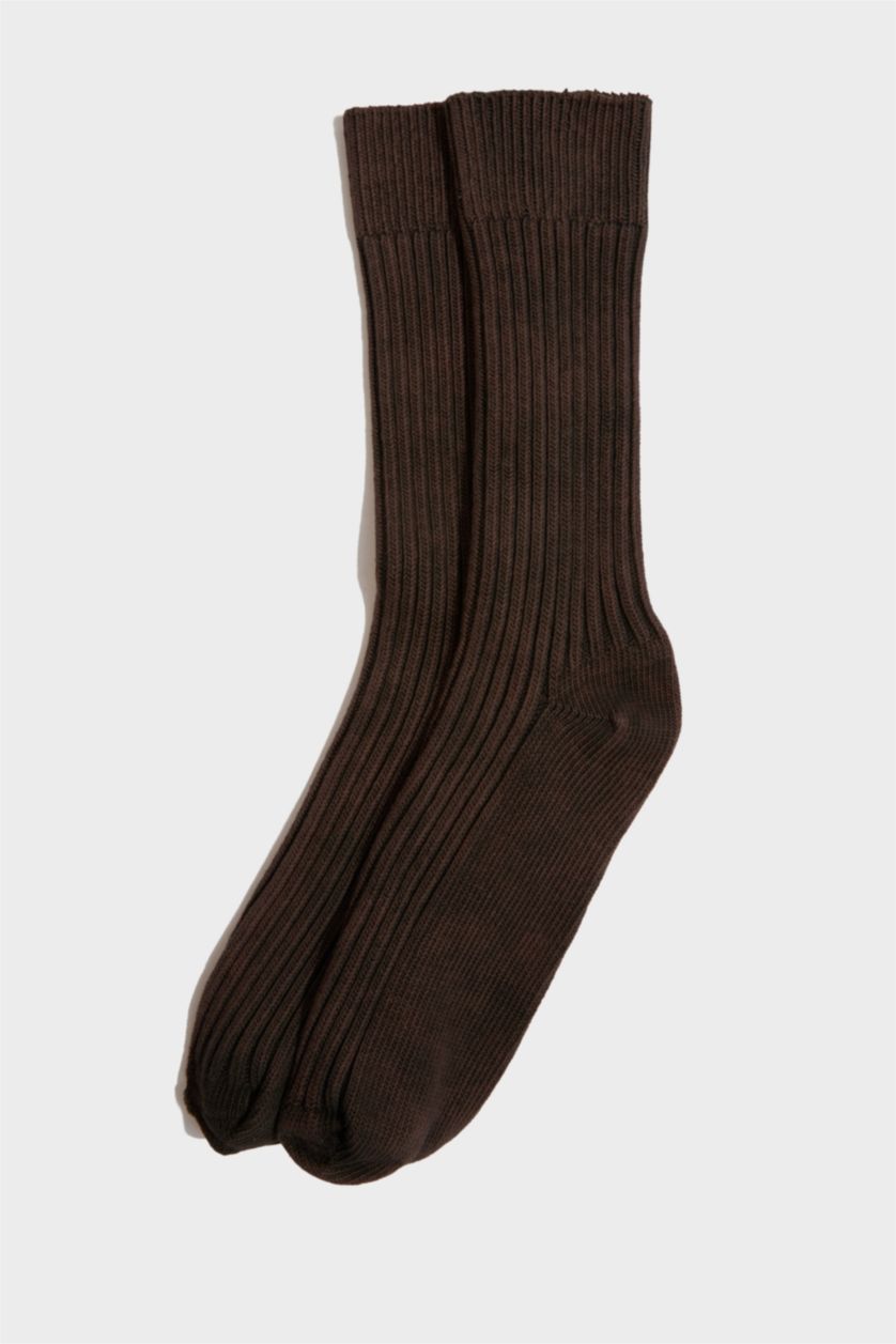 Men Blue Cotton Winter Socks