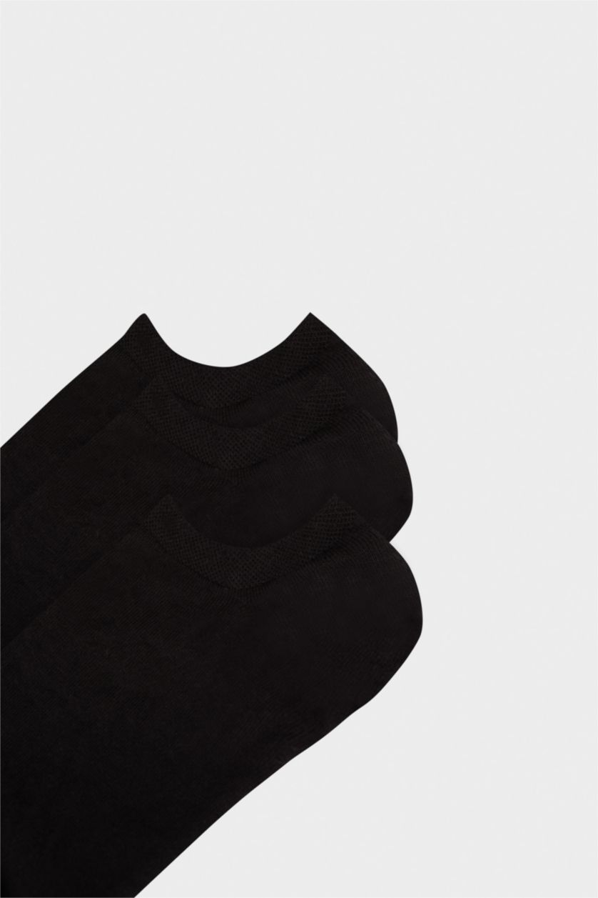 HOMME Noir Lot de 3 chaussettes sneakers en coton pour homme