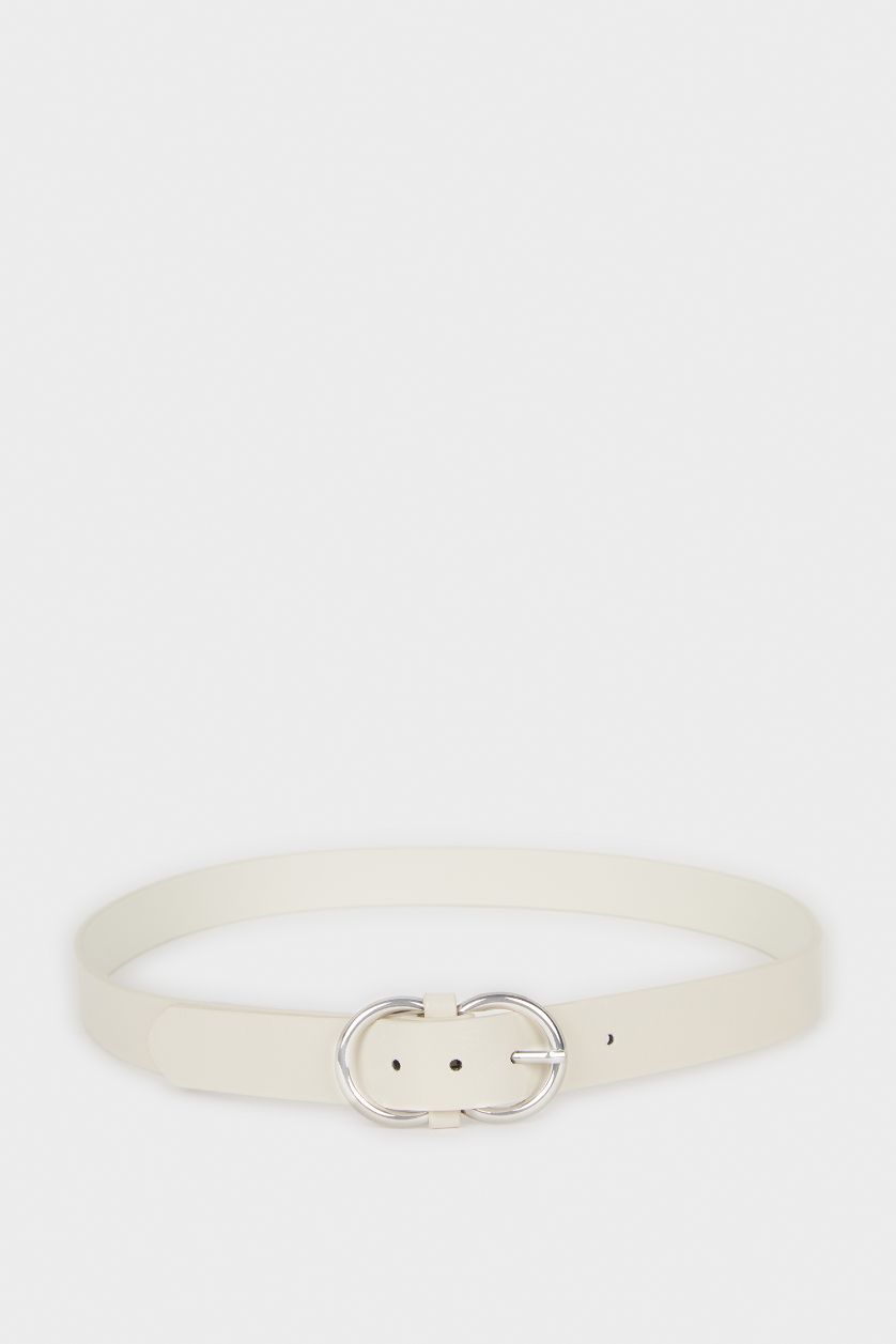 Kadın Bej Kadın Suni Deri Günlük Kemer