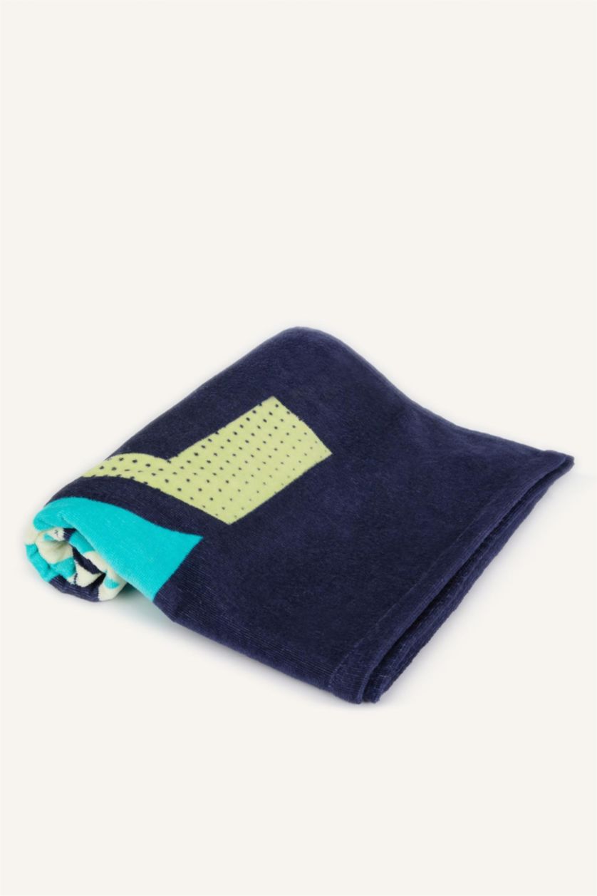 MAN NAVY Man Printed Cotton Beach Towel