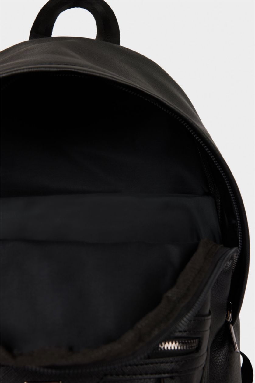 Erkek Siyah Erkek Suni Deri Sırt Çantası