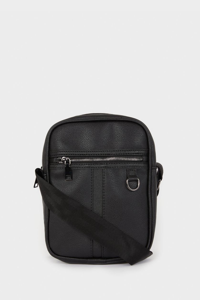 Erkek Siyah Erkek Suni Deri Çapraz Çanta