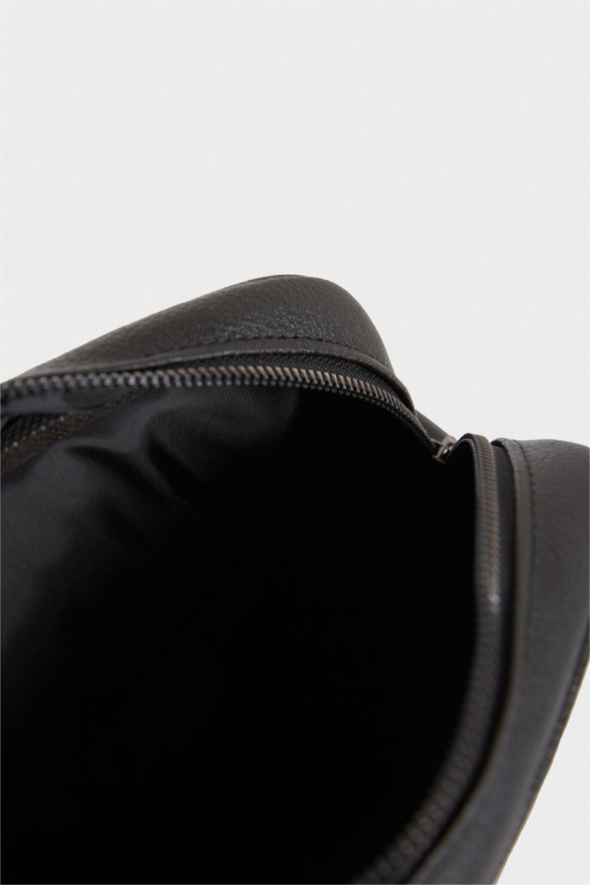 Erkek Siyah Erkek Suni Deri Çapraz Çanta