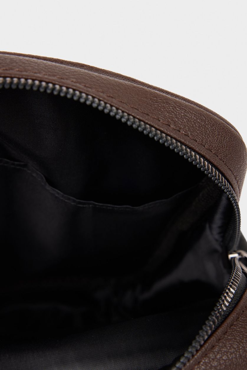 Erkek Kahve Erkek Suni Deri Çapraz Çanta