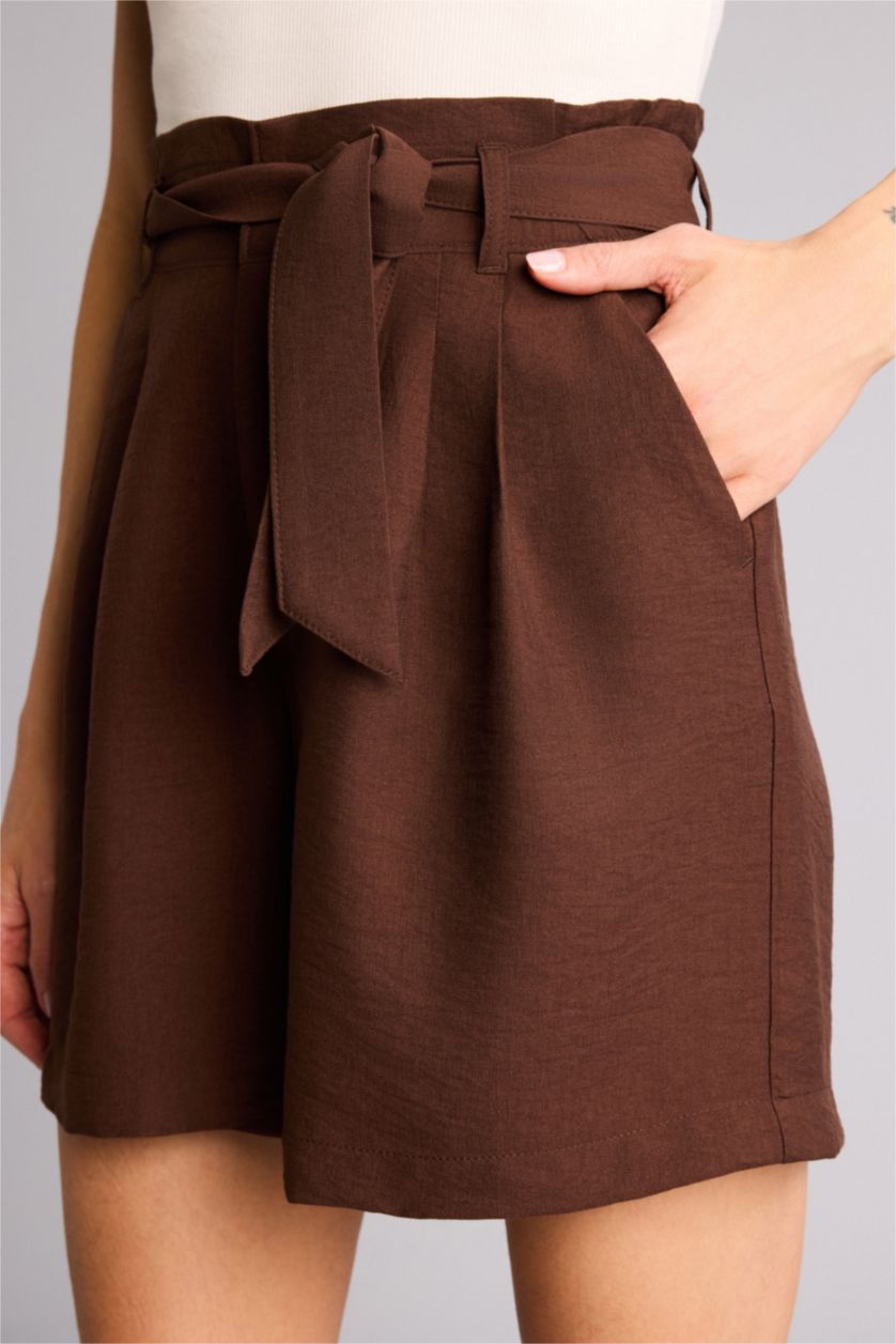 Женщины Коричневый Linen Blended