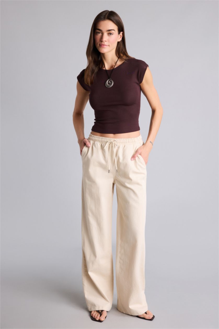 Kadın Ekru Denim Jean Pantolon