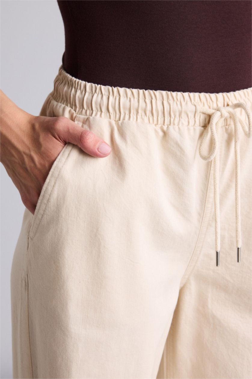 Kadın Ekru Denim Jean Pantolon