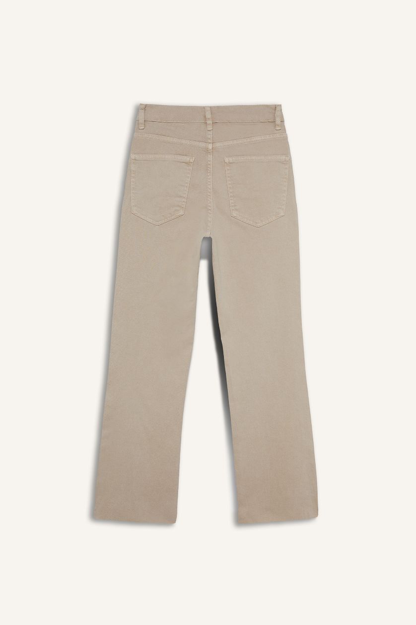 Woman Stone Flare Fit High Waist Crop Jeans