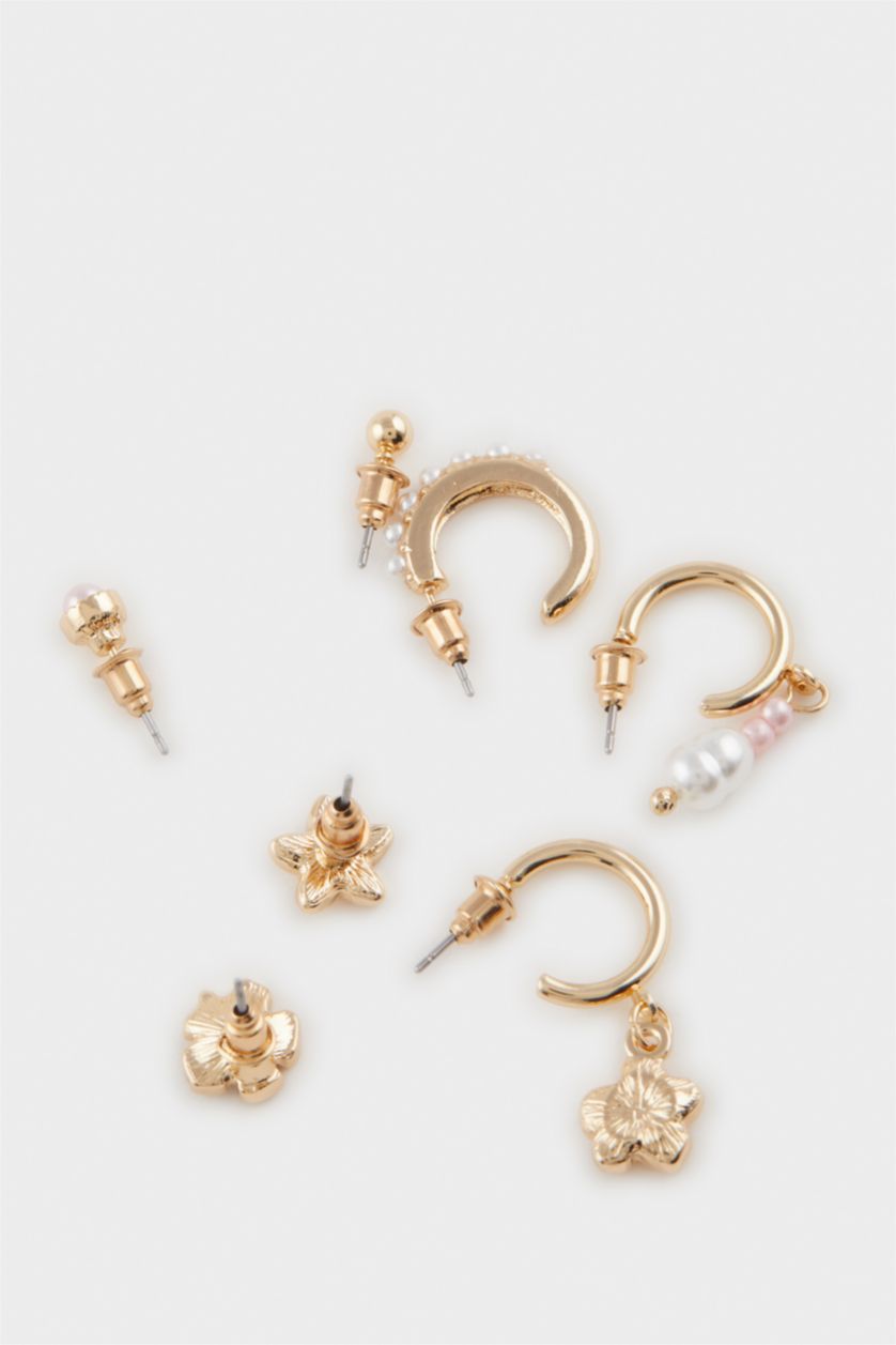 FEMME Karma Lot de 9 paires de Boucles d’oreilles dorées pour femme