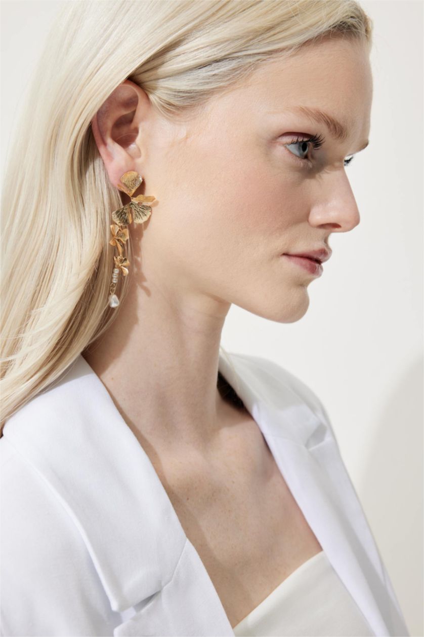 Kadın Karma Kadın İncili Sallantılı Küpe