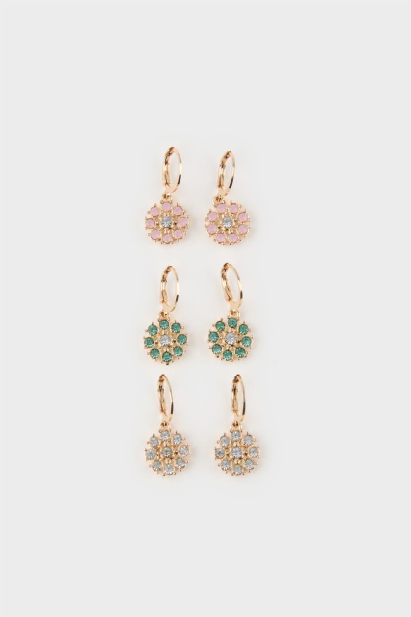 Women Karma Woman 3 Piece Floral Earrings