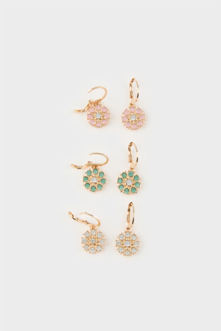 Women Karma Woman 3 Piece Floral Earrings