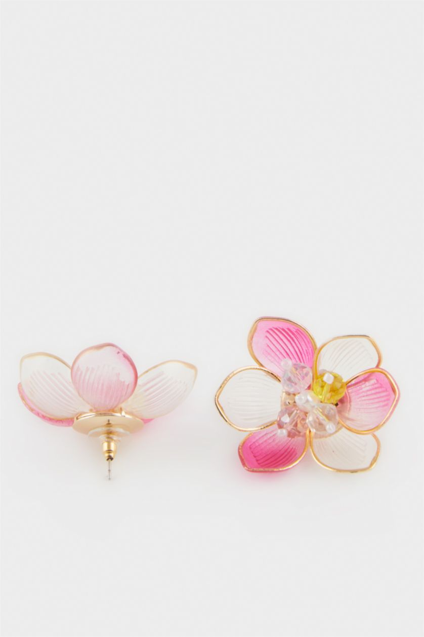 Kadın Pembe Kadın Pembe Çiçekli Küpe