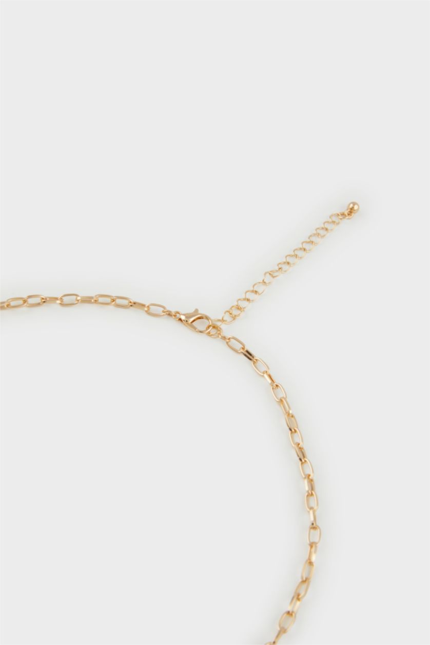 Kadın Altın Kadın Charmlı Gold Kolye