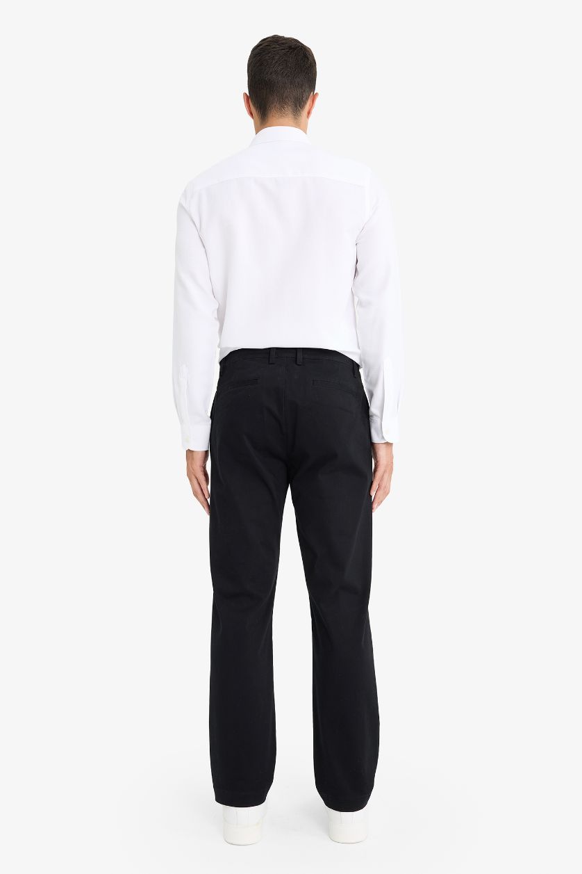Мужчины Черный Брюки стандартного кроя