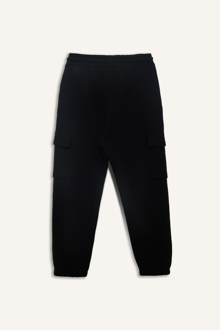 MAN Black Regular Fit Cargo Pants