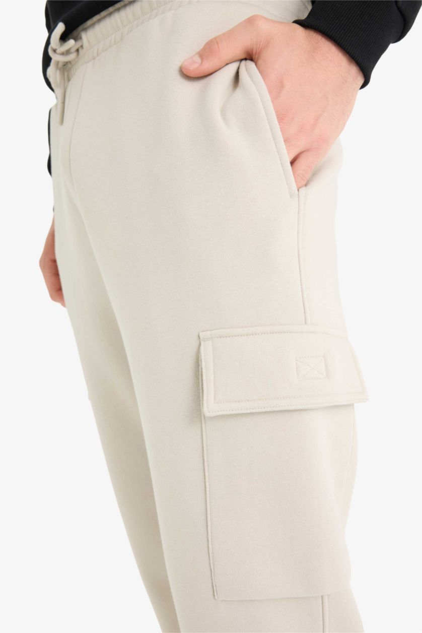 رجال اللون الحجري بنطرون كارجو قصة عادية بجيب