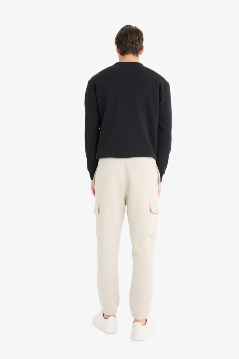 رجال اللون الحجري بنطرون كارجو قصة عادية بجيب