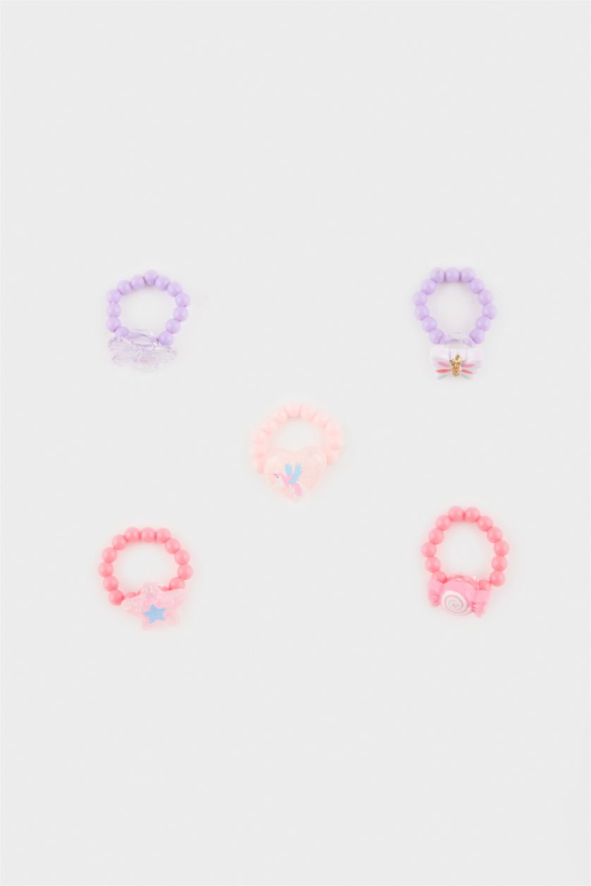 Kız Çocuk - Genç Kız Karma Kız Çocuk 5'li Renkli Yüzük