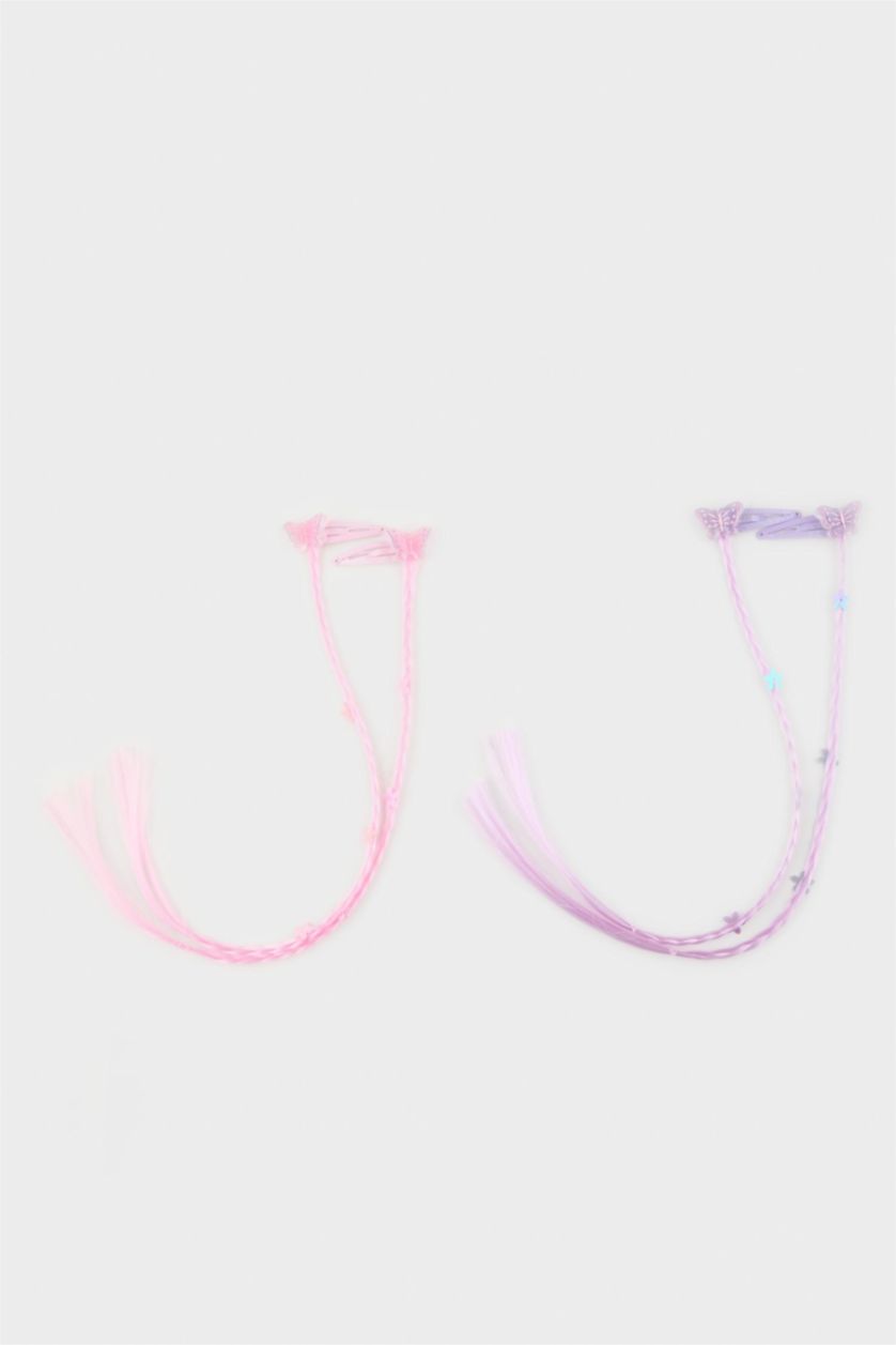 Kız Çocuk - Genç Kız Karma Kız Çocuk 4'lü Kelebekli Renkli Saçlı Çıtçıtlı Toka Seti