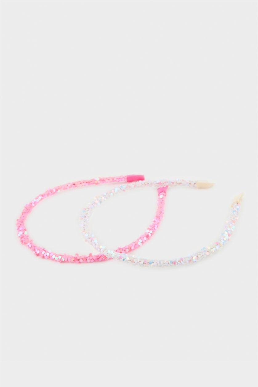 Девочки и подростки Разноцветный Девочковые ободки, комплект из 2-х штук