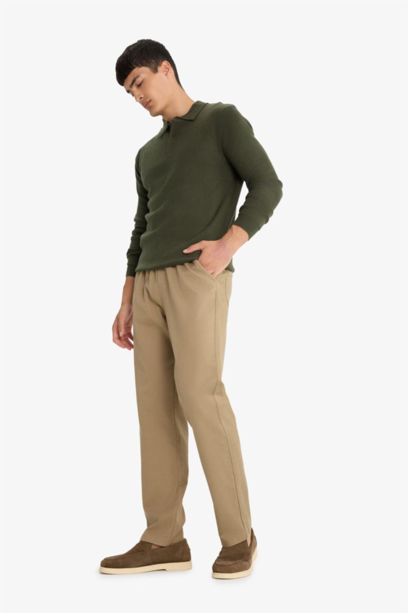 Ерлер ашық қоңыр релакс пішімі мақта/модаль Шалбар