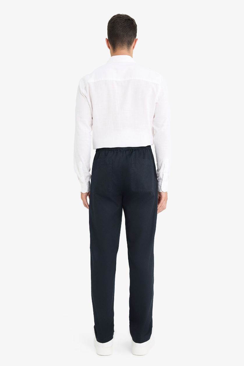 HOMME Marin Pantalon en modal Coupe décontractée