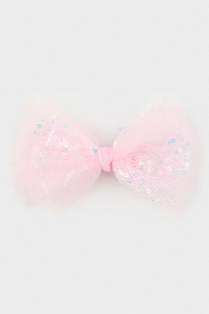 Kız Çocuk - Genç Kız Neon Fuşya Kız Çocuk Pullu Çıtçıtlı Toka