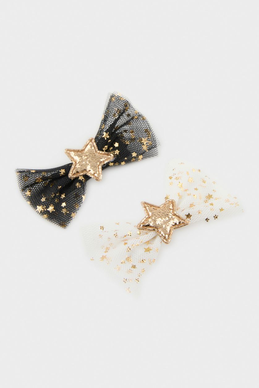 بنات Karma مشبك شعر بناتي ذهبي - قطعتين