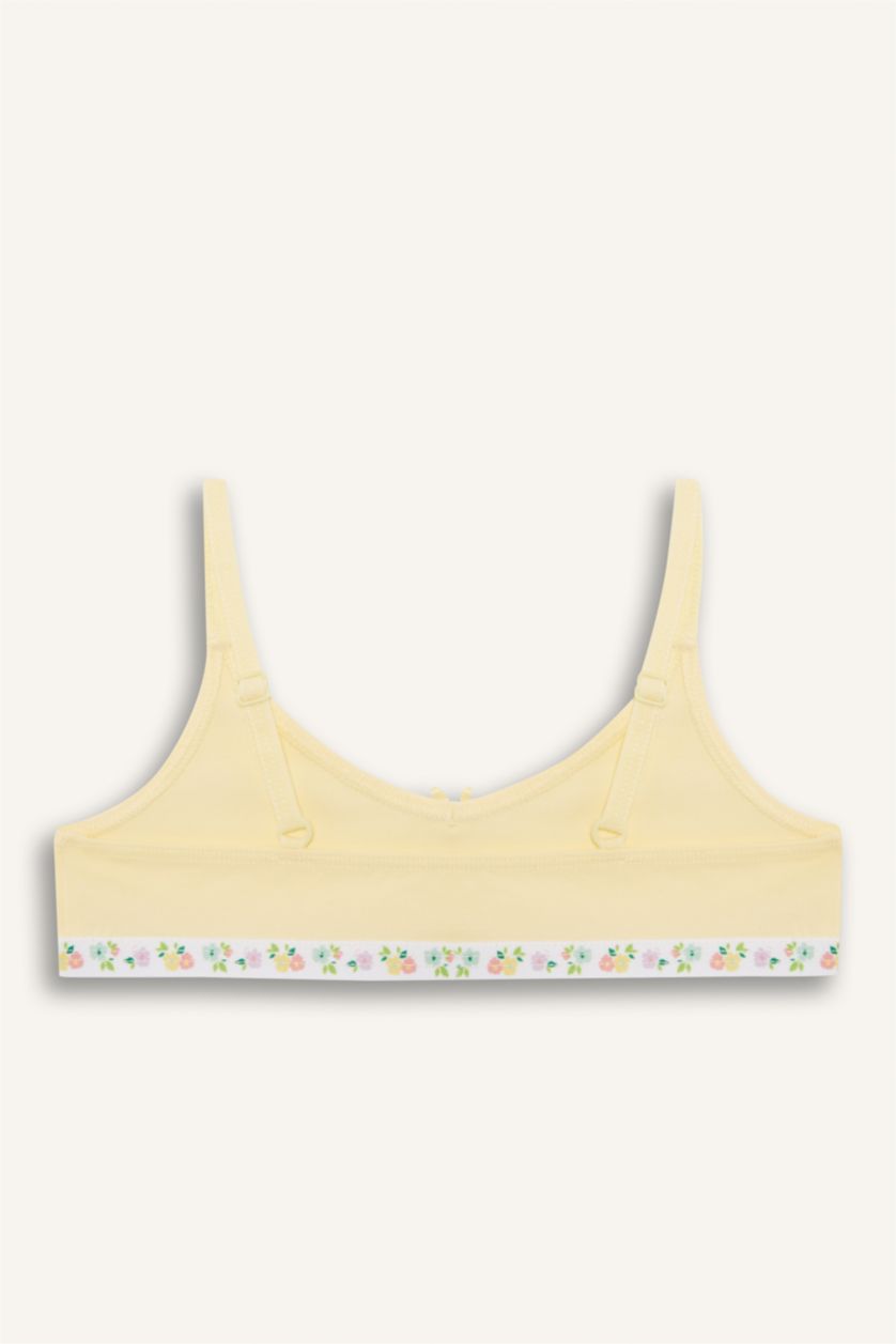 بناتي أصفر فاتح حمالة صدر برا - قطعتين