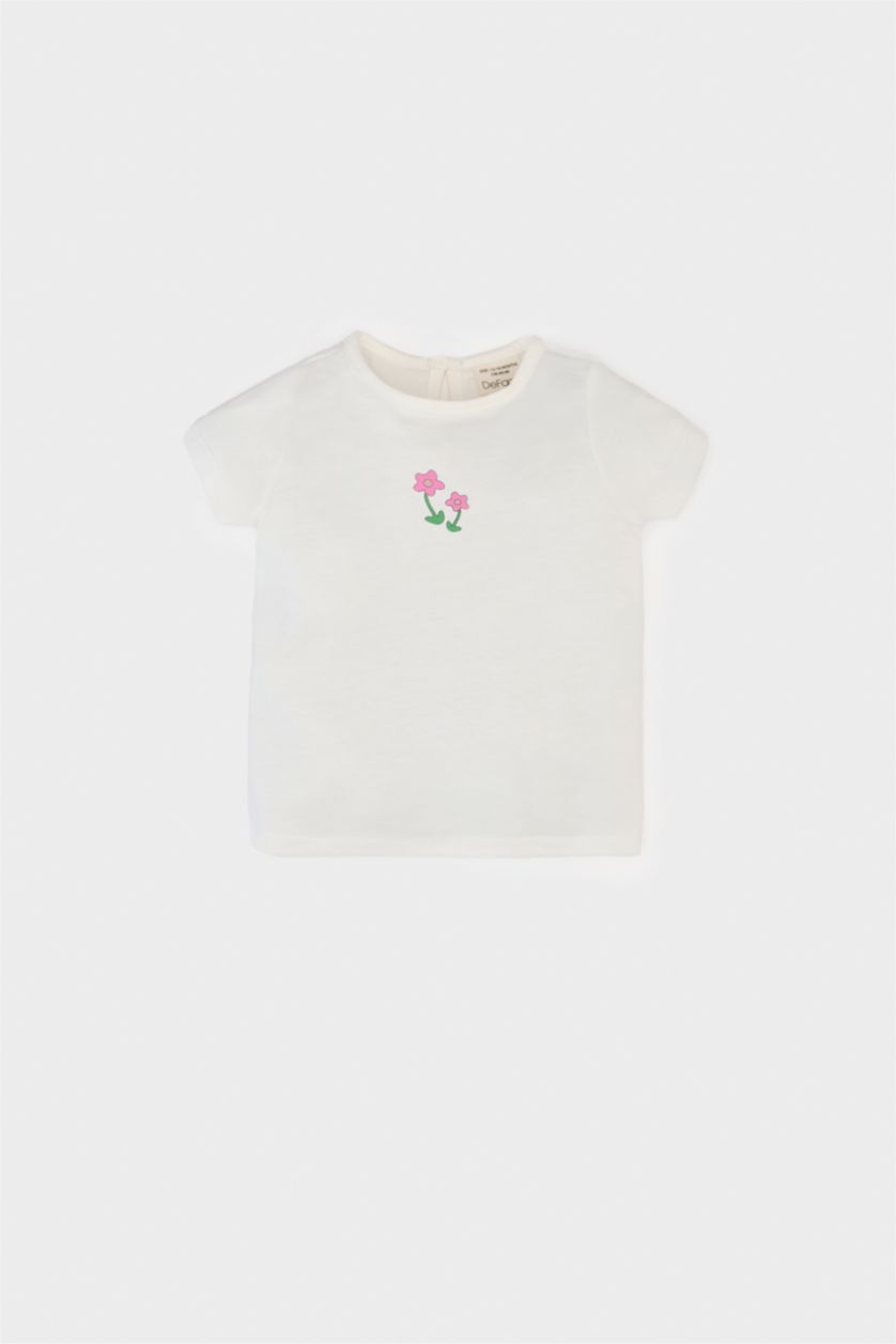 BÉBÉ FILLE Bleu Ensemble T-shirt et Salopette fleurie pour bébé fille