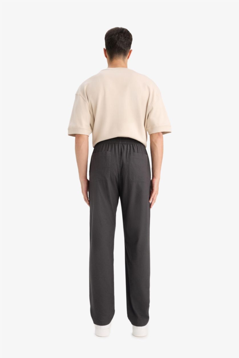 رجالي أنثرا بنطلون فلانيل قصة مريحة برجل عادية