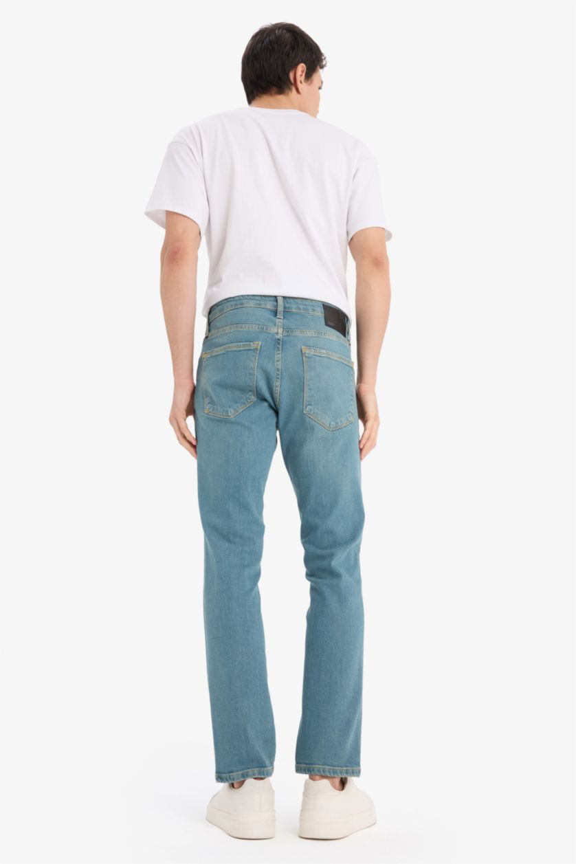 Erkek Açık Yeşil Pedro Slim Fit Dar Kalıp Normal Bel Dar Paça Jean Pantolon