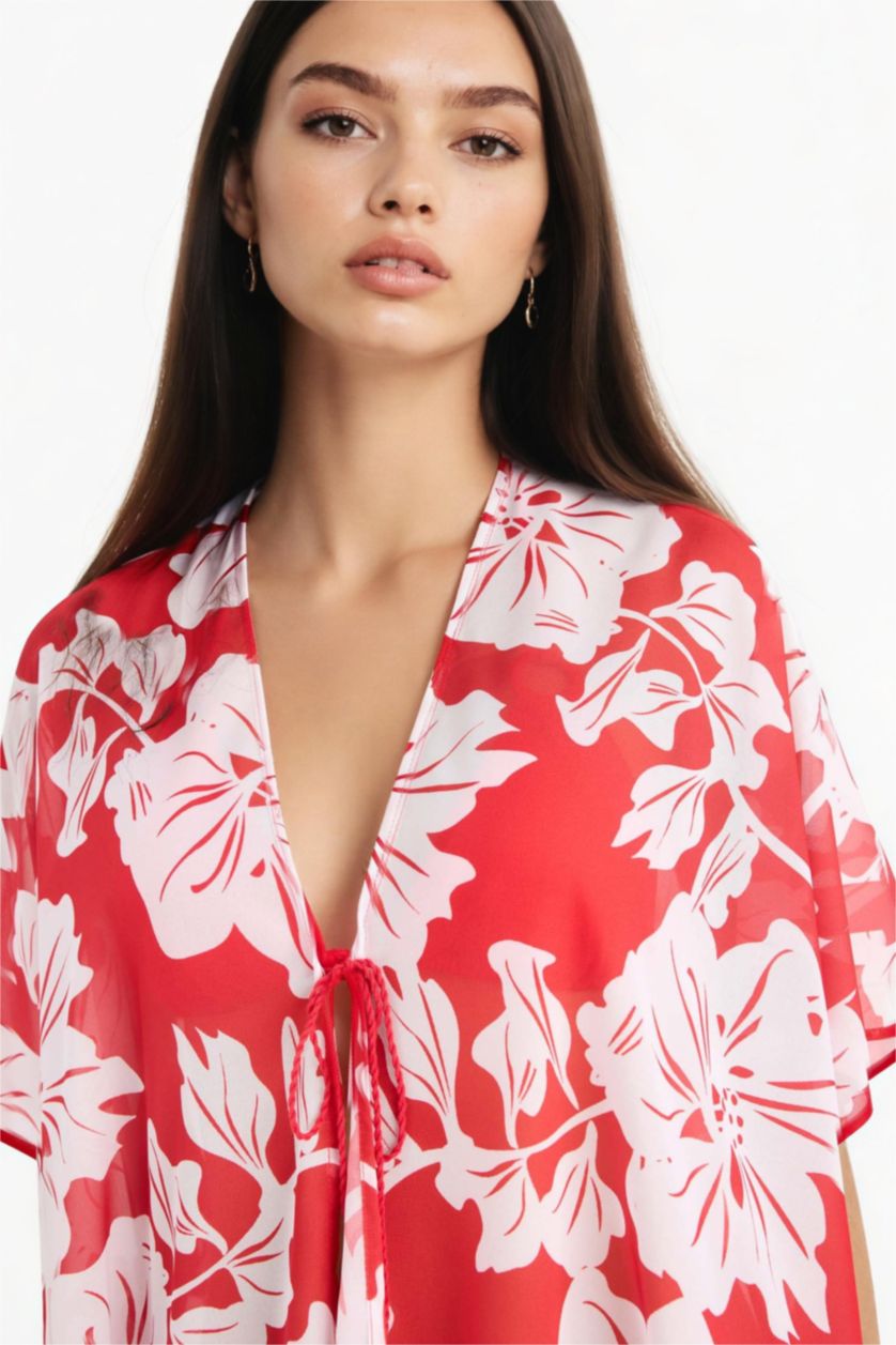 Kadın Kırmızı Plaj Kıyafeti