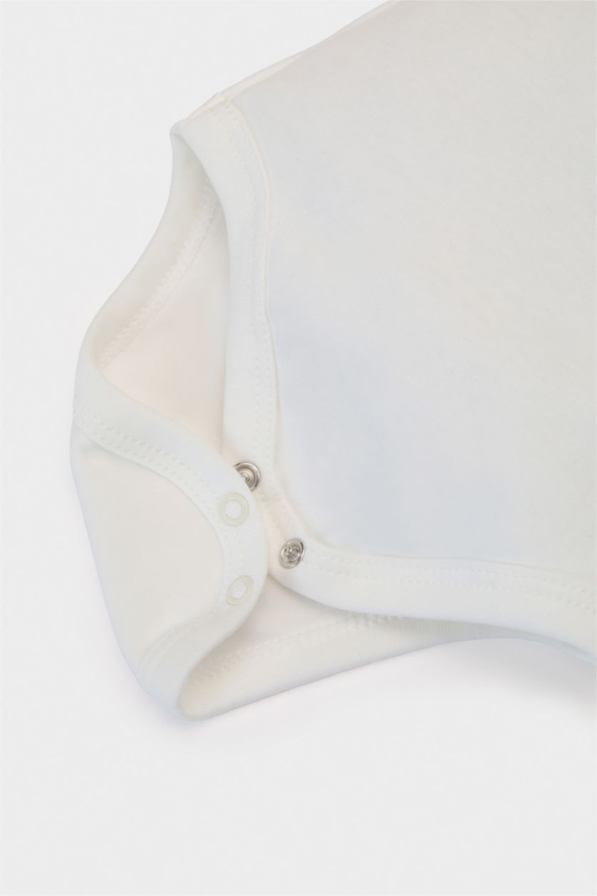 BABY GIRL Ecru Baby Boy Short Sleeve Short Sleeve Snap Body