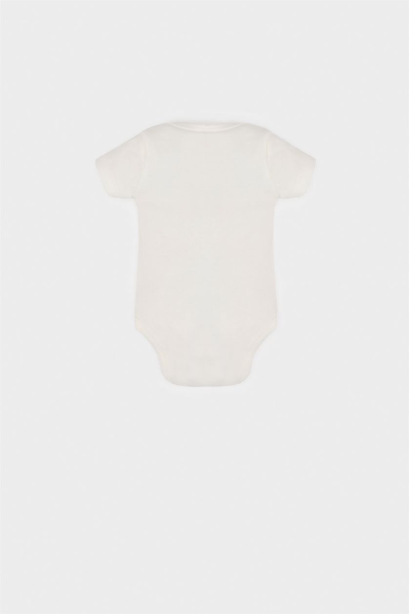 BABY GIRL Ecru Baby Boy Short Sleeve Short Sleeve Snap Body