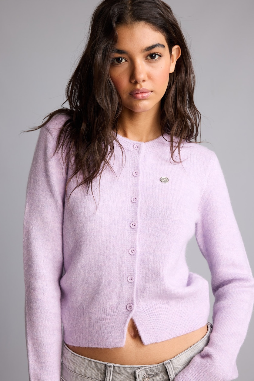 Women Lilac Slim Fit Cardigan