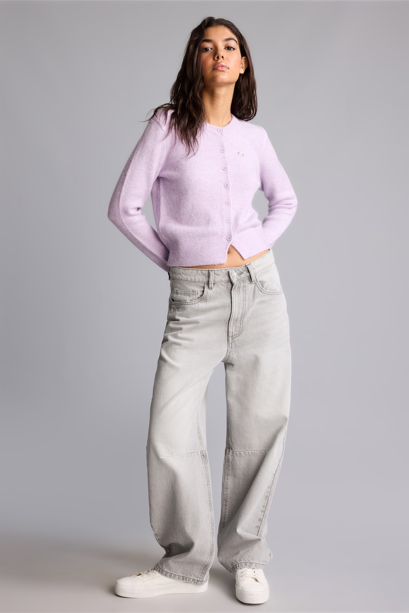 Women Lilac Slim Fit Cardigan